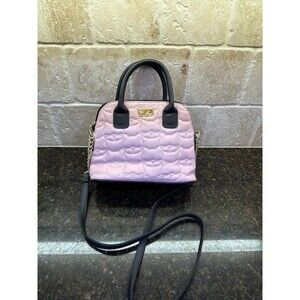 Betsey Johnson Quilted Cat Shoulder Bag in Blush NEW